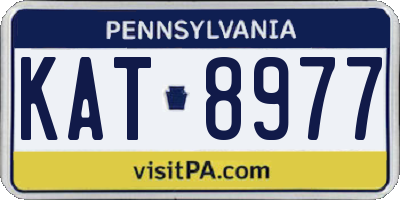PA license plate KAT8977