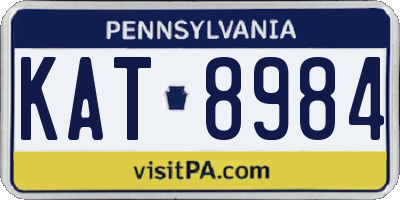 PA license plate KAT8984