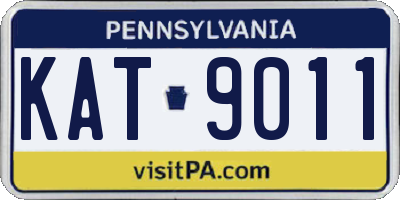 PA license plate KAT9011