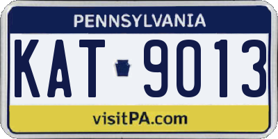 PA license plate KAT9013