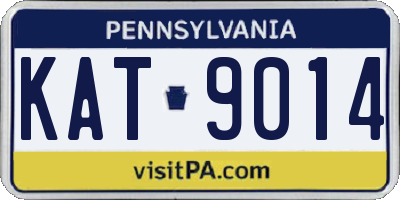 PA license plate KAT9014