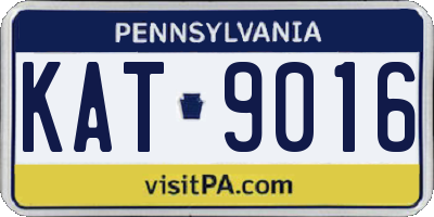 PA license plate KAT9016