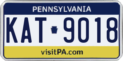 PA license plate KAT9018