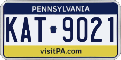 PA license plate KAT9021