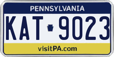 PA license plate KAT9023