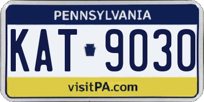 PA license plate KAT9030
