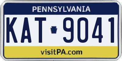 PA license plate KAT9041