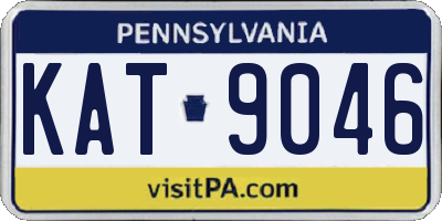 PA license plate KAT9046