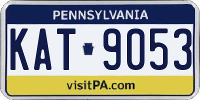PA license plate KAT9053