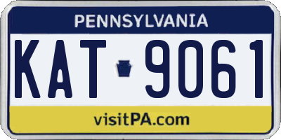 PA license plate KAT9061