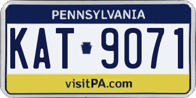 PA license plate KAT9071