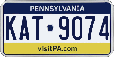 PA license plate KAT9074