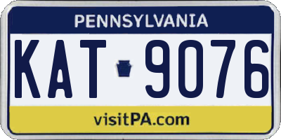 PA license plate KAT9076