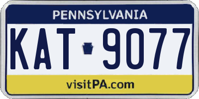 PA license plate KAT9077