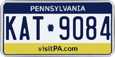 PA license plate KAT9084