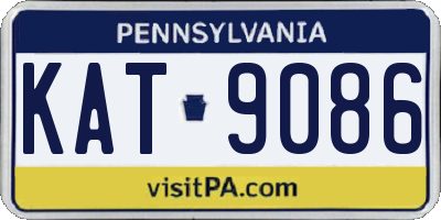 PA license plate KAT9086