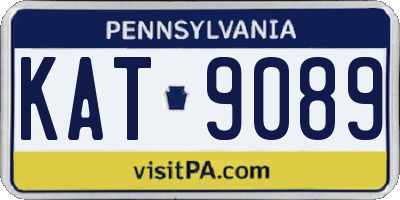 PA license plate KAT9089