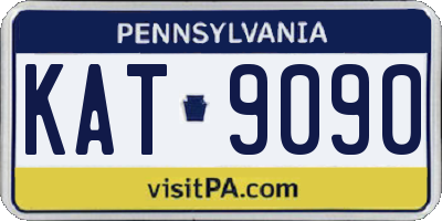 PA license plate KAT9090