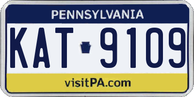 PA license plate KAT9109