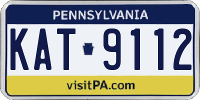 PA license plate KAT9112