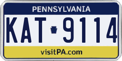 PA license plate KAT9114
