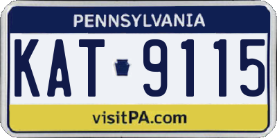 PA license plate KAT9115