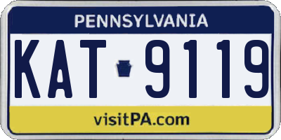 PA license plate KAT9119