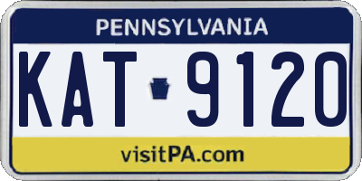 PA license plate KAT9120