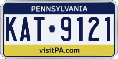 PA license plate KAT9121