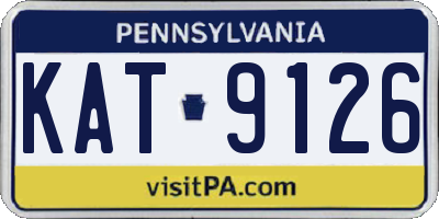 PA license plate KAT9126