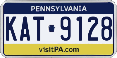 PA license plate KAT9128