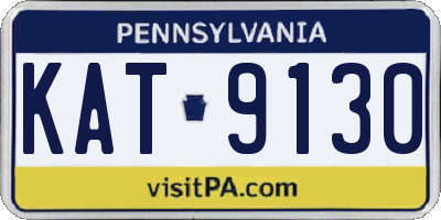PA license plate KAT9130
