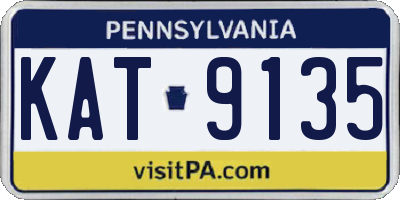 PA license plate KAT9135