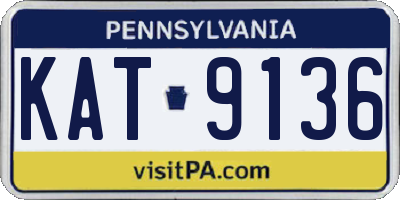PA license plate KAT9136