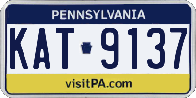 PA license plate KAT9137