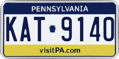 PA license plate KAT9140