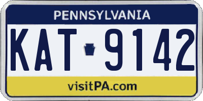 PA license plate KAT9142