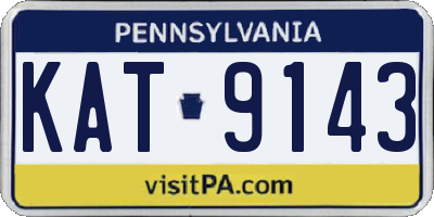 PA license plate KAT9143