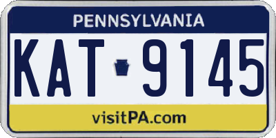 PA license plate KAT9145