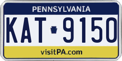 PA license plate KAT9150