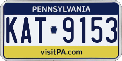 PA license plate KAT9153
