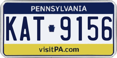 PA license plate KAT9156