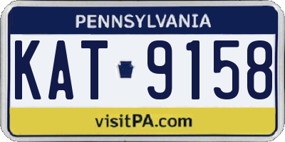 PA license plate KAT9158