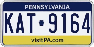 PA license plate KAT9164