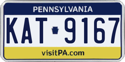 PA license plate KAT9167