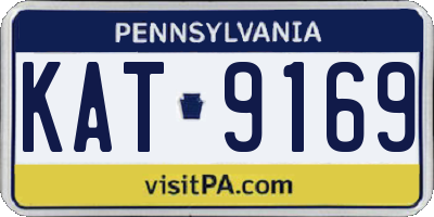 PA license plate KAT9169