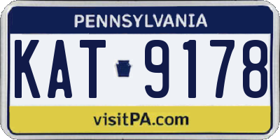 PA license plate KAT9178