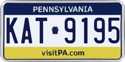 PA license plate KAT9195