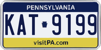 PA license plate KAT9199