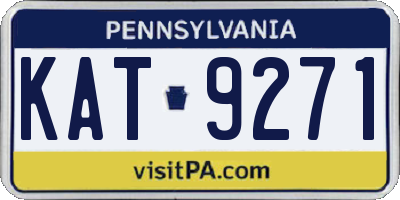 PA license plate KAT9271